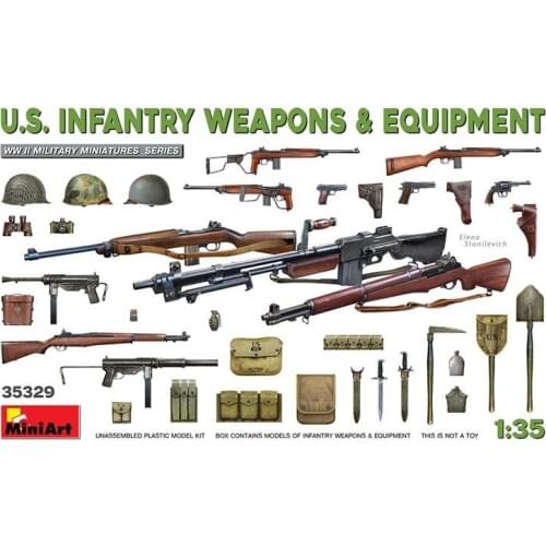MiniArt 35329 1:35 Scale "U.S. Infantry Weapons & Equipment" Model Kit