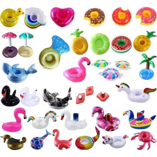 Inflatable Cup Holder Unicorn Flamingo Drink holder Swimming Pool Float Bathing pool Toy Party Bar Beach Coasters drink float