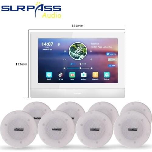 Smart Home Theatre Wall Amplifier Audio Sound Android System Blue-tooth WiFi Two Zones Digital Amp Music Player Speaker Kit