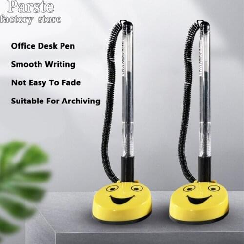 Desk Pen With Line Office Signature Pen Fixed Pen Holder At The Front Desk Pen On The Desk Phone Line Anti-Pen Loss Artifact