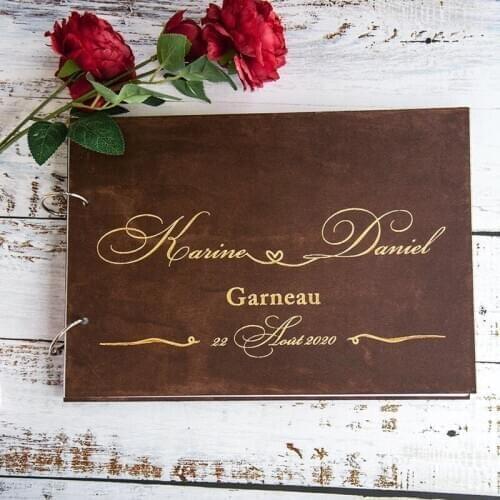 Personalized Engraved Wedding Guestbook Alternatives Rustic Wood Guest Book Wedding Photo Album Custom Look Printable Guestbook