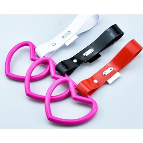 Bus Train Handle Hand Strap Car Styling Accessories Plastic Heart Ring Shape Handle Hand Strap