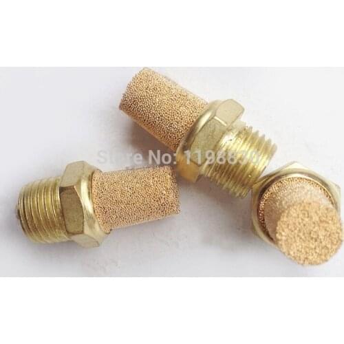 Pneumatic solenoid valve copper muffler PST-03,Thread 3/8" copper muffler exhaust vent