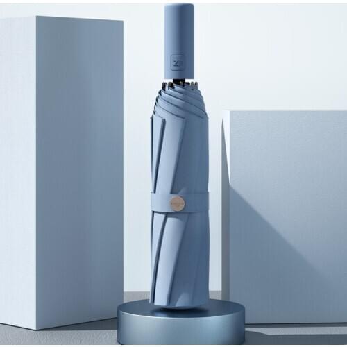 Fully Automatic Umbrella Windproof Men Rain Sun Retro Umbrella Large Ultra Light Folding Umbrella High Quality Corporation A5A