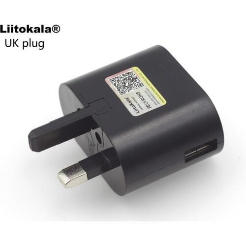 Liitokala 1A 2A USB Portable UK Plug Lii100 Lii202 Lii402 Charger Universal Plug