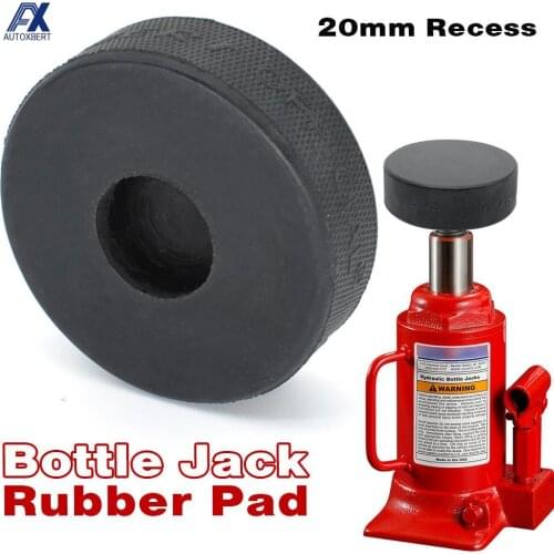 Rubber Bottle Jack Pad Protector Adapter Car Jacking Tool Pinch Weld Side Lifting Disk 20mm Hole For Most 2 Ton Bottle Jacks
