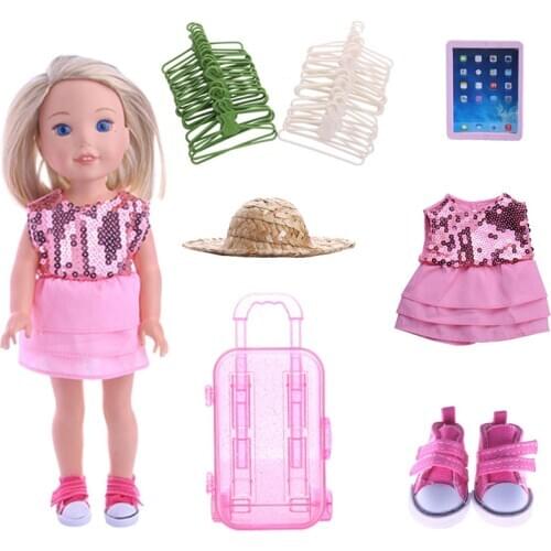 Pink sequined skirt Doll Clothes Accessories 5 Cm Doll Shoes For 14.5 Inch Wellie Wisher&Nancys&32-34 cm Paola Reina Russian Toy