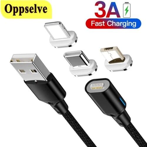 LED Magnetic Micro USB Cable Fast Charging Type C Wire Magnet Charger Data Charge Cord For iPhone 13 Samsung Xiaomi Huawei USBC