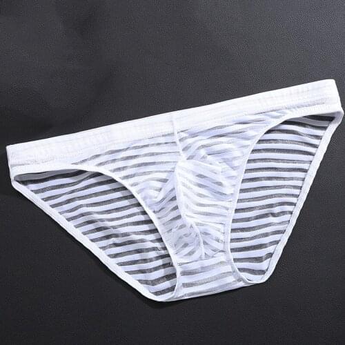 Mens Sexy Thin Transparent Boxer Briefs Underwear Nylon Underpants Panties High Quality Soft 10 Colors
