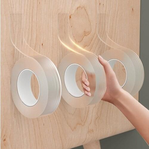 A magic nano adhesive tape transparent waterproof and washable Paste no trace Reusable tape