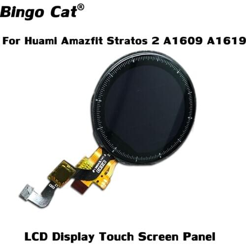 LCD Display Touch Screen Digitizer Panel Assembly For Huami Amazfit Stratos 2 A1609 A1619 Smart Watch LCD Screen Repair