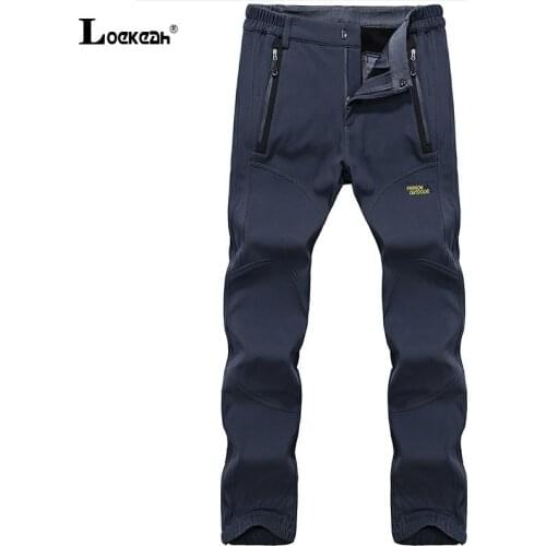 Winter Plus Velvet Outdoor Elasticity Waterproof Trousers Trekking Quick Dry Hiking Pants Climbing Fishing Camping Hiking Pants