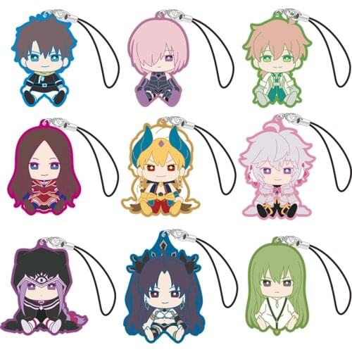 1pcs Anime Keychain Fate FGO STAND MY HEROES PIECE OF TRUTH Apocrypha Resin Rubber Keychain Keyring Pendant