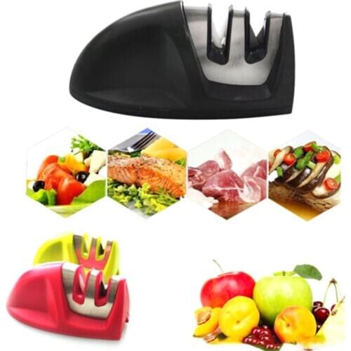 2 Stages Knife Sharpener Household Handle Hard Carbide Ceramic Sharpening Stone