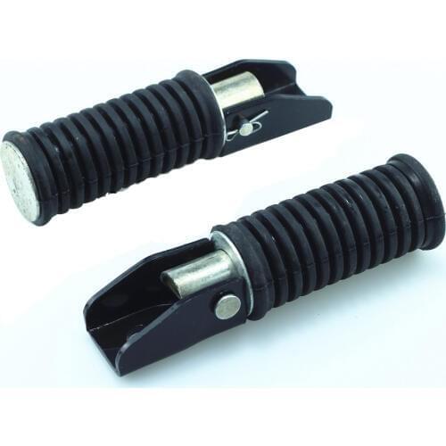 2X Motorcycle Accessories Foot Pegs Pedal Aluminum Mix Rubber Motorbike Foot Rests For Suzuki GN125 QJ125 GS125 GT125-5