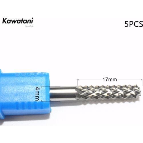 4mm*17mm-5pcs,CNC solid carbide micro PCB Drill Cutter,Printed Circuit Board Drill Bit,corn Milling Cutter,aluminum,copper
