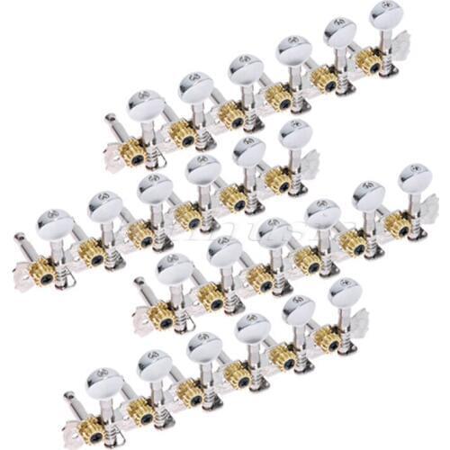 4Pcs Classical Folk Style Guitar Machine HeadsTuners Chrome Metal head