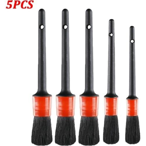 5pcs Detailing Brush Car Wash Brush for Washing Car Interior Cleaning Wheel Gap Rims Dashboard Air Vent Trim Detailing Tool
