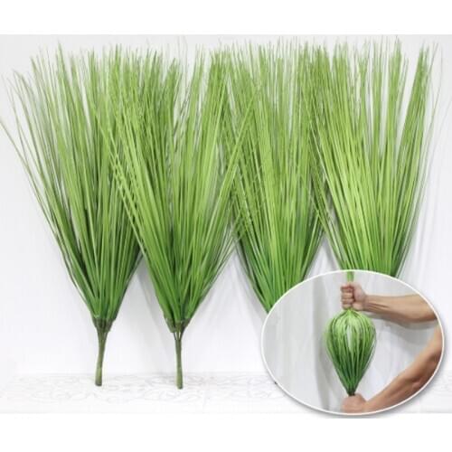60cm Artificial leave simulation leaf onion grass silk flower decoration flower arranging lawn engineering simulation plants