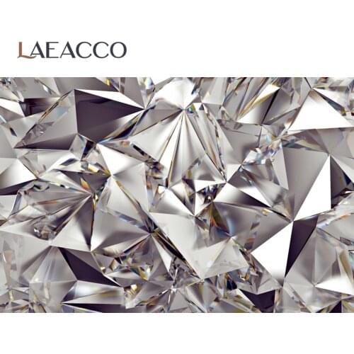 Laeacco Silver Diamond Crystal Wall Seamless Pattern Poster Photography Backdrop Photographic Background Photocall Photo Studio