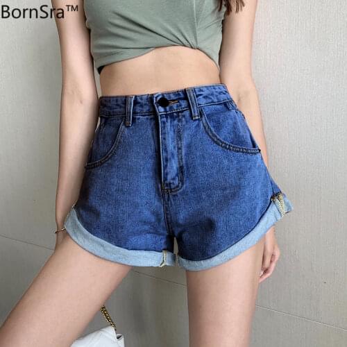 Женские короткие джинсы Bornsra China At AliExpress