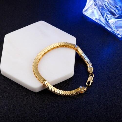 Snake Scale Bracelet Gold Color Bracelets & Bangles For Women Men Jewelry Bileklik Pulseira Pulseras Pulseiras Love Gift Bijoux