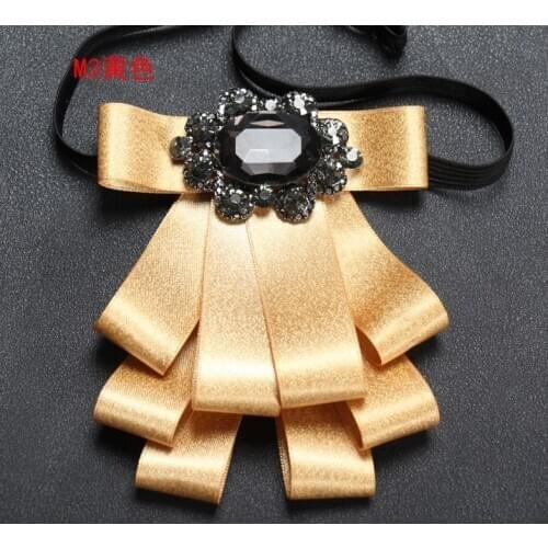 9 Color Formal Men ribbon double-layer collar flower wedding groom ribbon bow tie