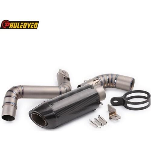 For KTM Duke 125 Duke 200 2011-2015 Duke 390 2013-2016 Exhaust Muffler System Leak Pipe Slip-On Motorbike Muffler Mid Pipe Tube