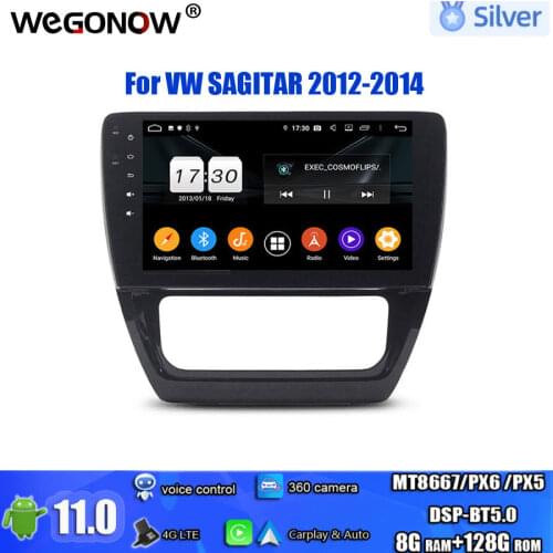 For VW SAGITAR 2012-2014 PX6 DSP 10.1" IPS Android 10.0 64GB ROM 4GB RAM Carplay Car DVD Player GPS Navi RDS Radio wifi BT 5.0