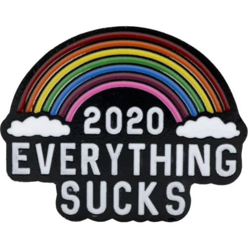 2020 EVERYTHING SUCKS Enamel Brooch Pins Backpacl Lapel Pin Cloud Badge Pins Brooches