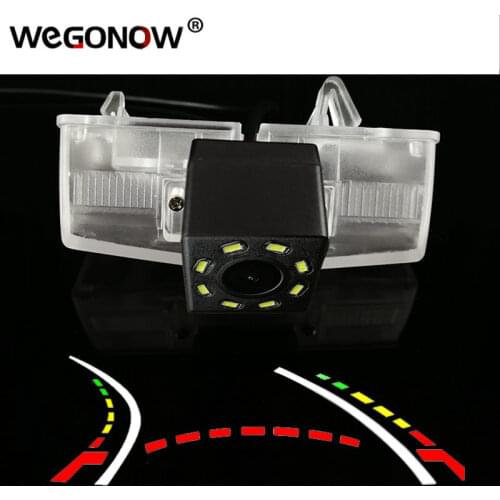 HD Wireless Car CCD Rear Camera Fisheye 4 8 12 led dynamic Night Vision bracket waterproof parking For Toyota RAV4 2016 2017