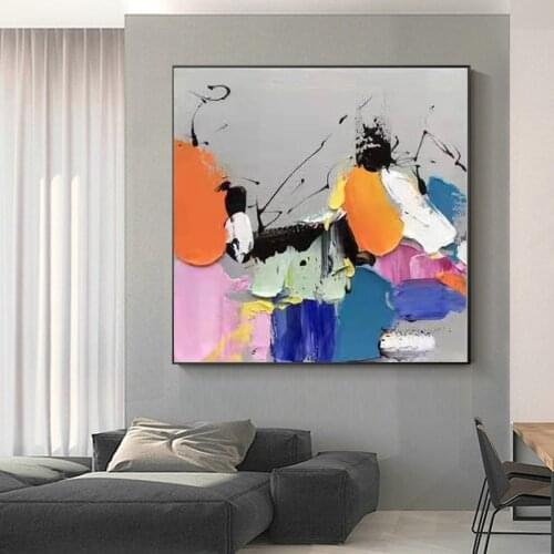 Modern Home Decoration Oil Painting Thick Oil Texutre On Canvas Hand Paintied Abstract Wall Art Living Room Bar Bedroom Decor