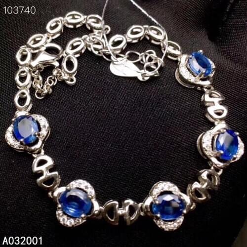 KJJEAXCMY fine jewelry natural sapphire 925 sterling silver new women gemstone hand bracelet support test lovely