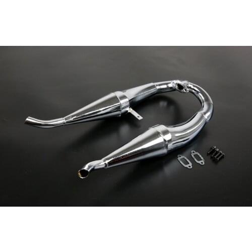 Metal Bilateral side exhaust pipe for 1/5 hpi rovan km baja 5b ss parts