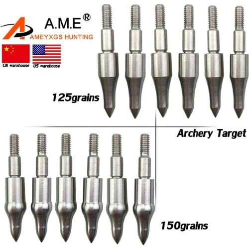 12Pcs Archery Target Arrowhead Arrow Field 125/150Grain Broadheads Practice Arrow Heads Tips For Shooting Hunting Accessories