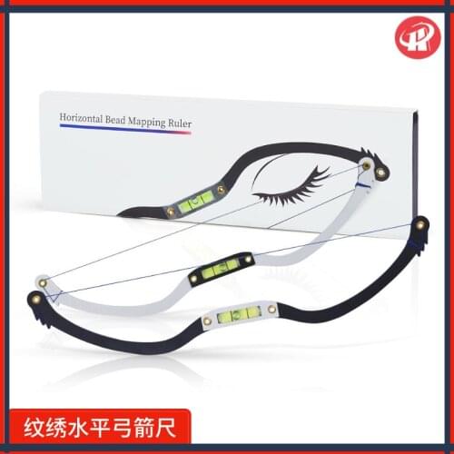 New Metal Tattoo Drawing Line Auxiliary Horizontal Ruler Horizontal Bow Eyebrow Shaping Tool