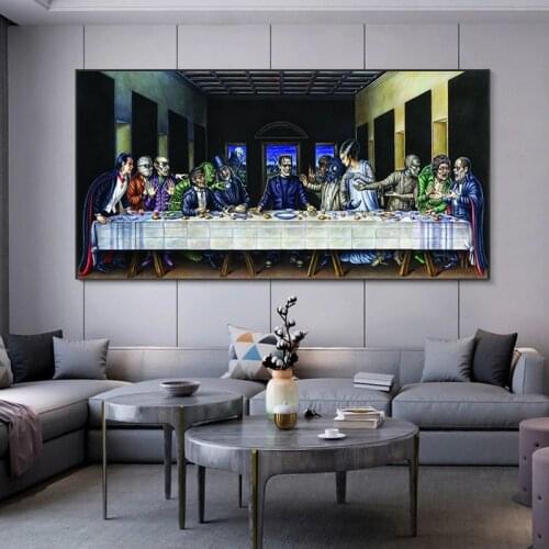 Hip Hop Legend Stars Horror Movie The Last Supper Poster Prints Canvas Painting Wall Art Picture Living Room Home Decoration