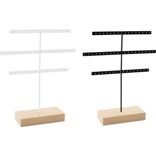 52 Hook 3-Tier Hanging Jewelry Earring Watch Display Holder Stand Rack