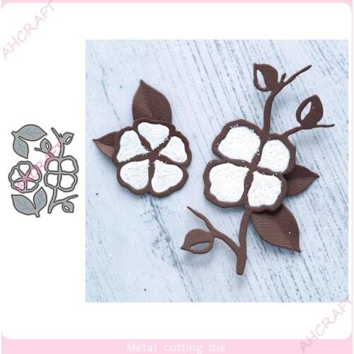 Cotton Branches Metal Cutting Dies for DIY Scrapbooking Photo Album Decorative Embossing PaperCard Crafts Die2020