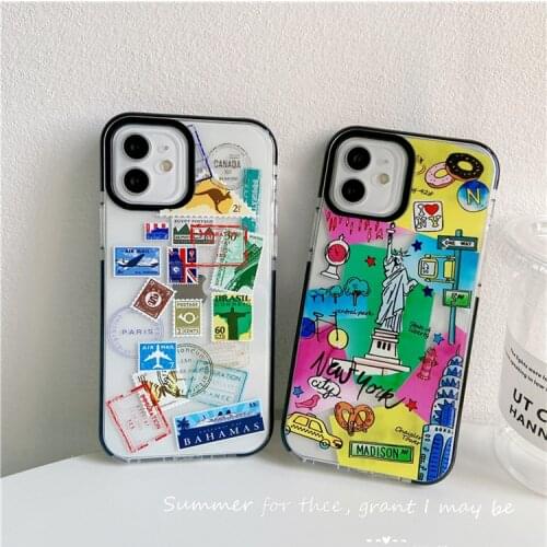 Applicable stamp iphone12pro Max mobile phone shell black edge soft rubber 7P Apple Xs sleeve 11pro/8plus shell