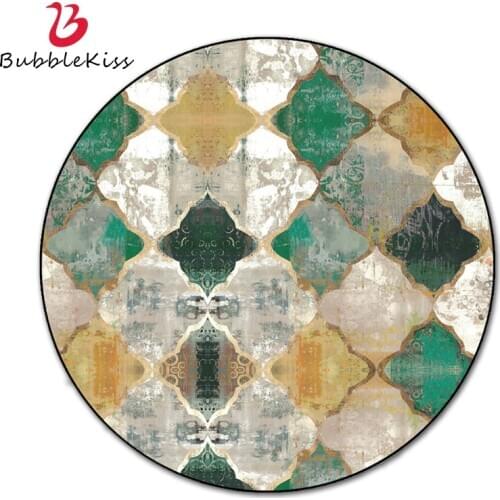 Bubble Kiss Round Carpet Moroccan Style Geometric Pattern Area Rugs Living Room Coffee Tables Decoration Customized Floor Mats