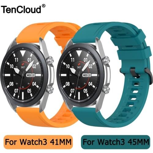 Wrist Strap For Samsung Galaxy Watch 3 SM R840 R850 Silicone Band For Samsung Watch Active 3 2 Gear S3 Frontier Replace Bracelet