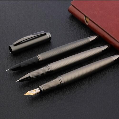 High quality brand 3669 classic Copper calligraphy Fountain Pen wave Circle Gun gray Stationery Office school ink pen supplies