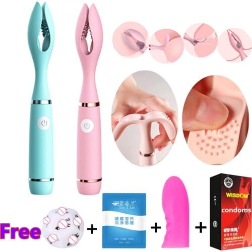Sex products Vibrator Double Clip Vibration Female Masturbation Vaginal Clitoris Stimulator Nipple Massager Sex Toy for Woman