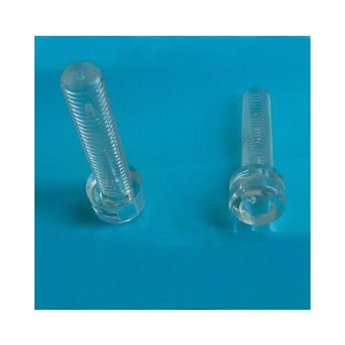 M6 x 16mm Hex Socket Cap Head Acrylic Screw Polycarbonate Bolt Hexagonal Clear 30Pcs