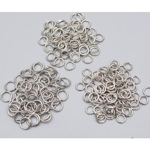 200pcs 7/8/9/10/12/15/25mm Jump Rings Silver Split Rings Connectors For Diy Jewelry Finding Making Accessories Wholesale Suppli