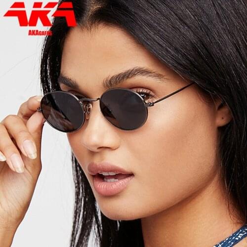 AKAgafas New Classic Women Sunglasses Retro 2021 Metal Oval Sunglasses Men Colorful Transparent Sun Glasses Vintage Fmale Shades