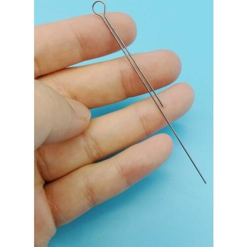 HOOFISH 100pcs/ Lot DIY Rotating Sequin Steel Wire 65mm/75mm Small Parts Manual Composite Spindle Wire Fishing Accessories
