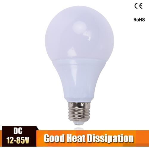 E27 LED Lamp Bulb DC 12V 24V 36V Energy Saving Lights Bulb DC12-85V Bombillas Led Camp Home Solar Motor Home Bulb Cold White
