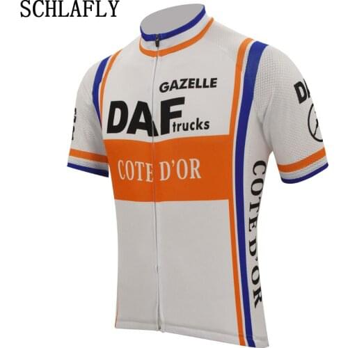 Retro daf cycling jerseys summer short sleeve retro bike wear jersey road jersey cycling clothing schlafly cycling top